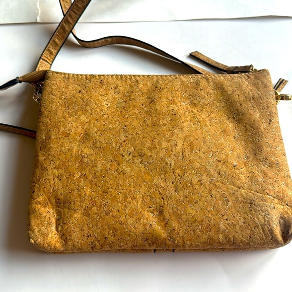 Charming Charlie Cork Pattern glitter Brown Crossbody Bag - Picture 3 of 8